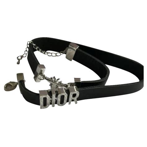 dior leather bracelet black|Dior bracelet for women.